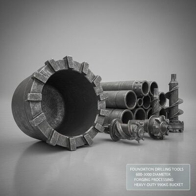 Utensili per perforazione di fondazioni con diametro 600-3000 e lavorazione di forgiatura per peso benna per impieghi gravosi 990 kg