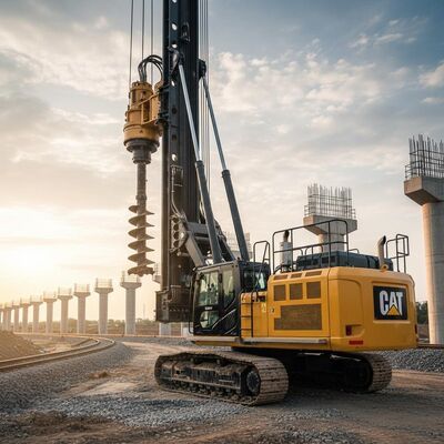 Piattaforma rotativa di perforazione pesante KR300C con 54 m di profondità massima di perforazione 320kN.m di coppia e 2500 mm di diametro di perforazione